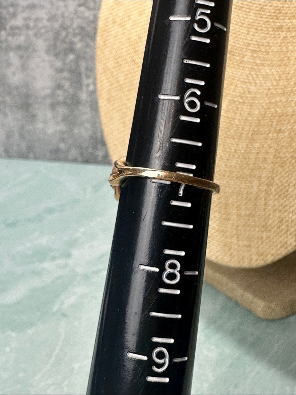 Antique Estate 10k Gold Twist Ring with Cluster Diamond Braided Design Size 7 - Picture 2 of 9